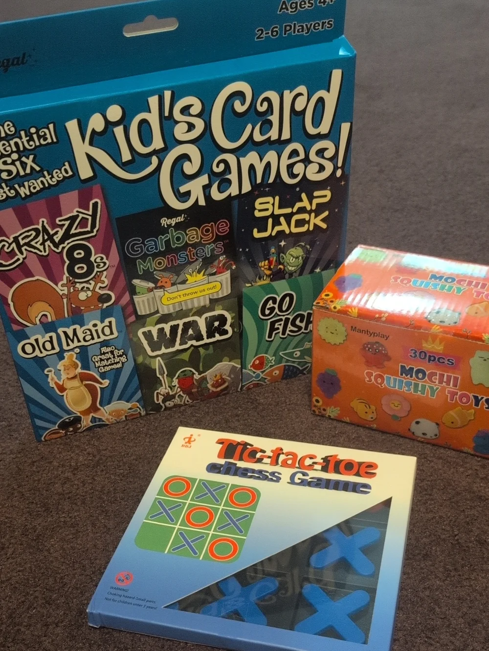 Kid's Card Games! Family Card Game Set - Blue